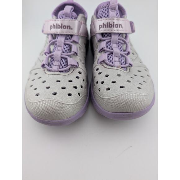 Made 2 Play Girls Size 12 Purple Shoes Stride Rite M2P Phibian Waterproof - Picture 3 of 11
